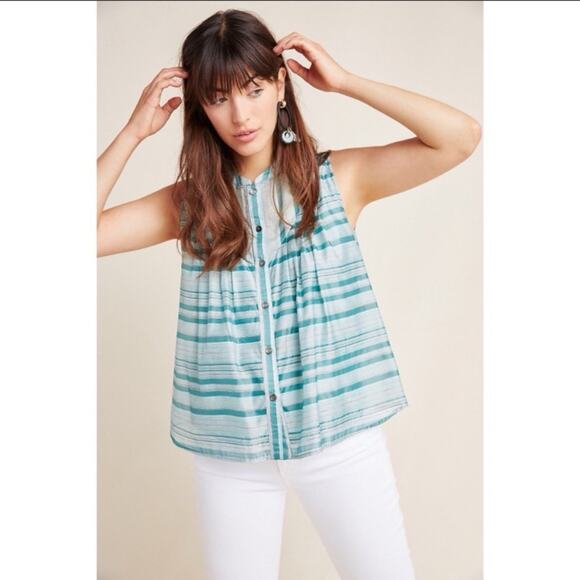 Anthropologie current air piper striped blouse - Picture 1 of 9